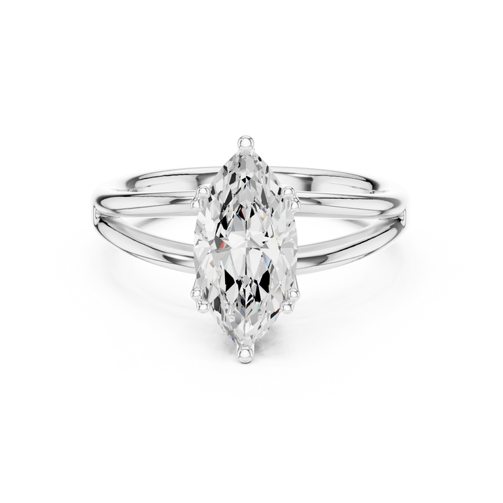 Marquise Shape Diamond Solitaire Engagement Ring