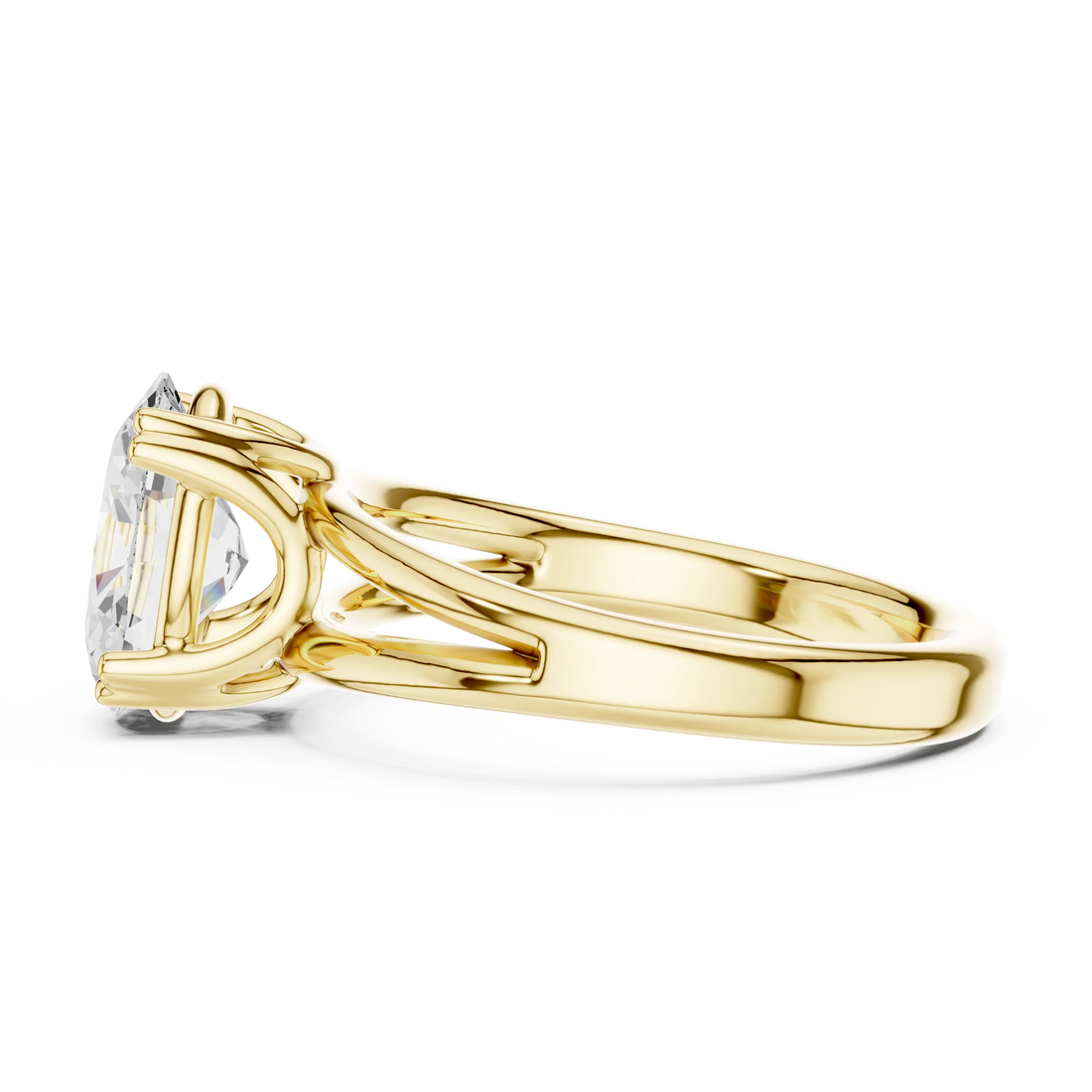 Oval Shape Diamond Solitaire Engagement Ring