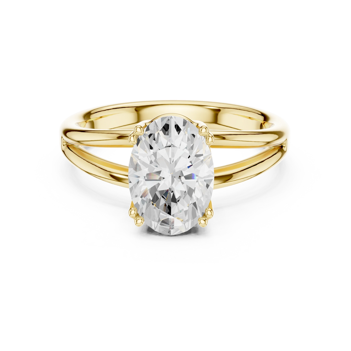 Oval Shape Diamond Solitaire Engagement Ring