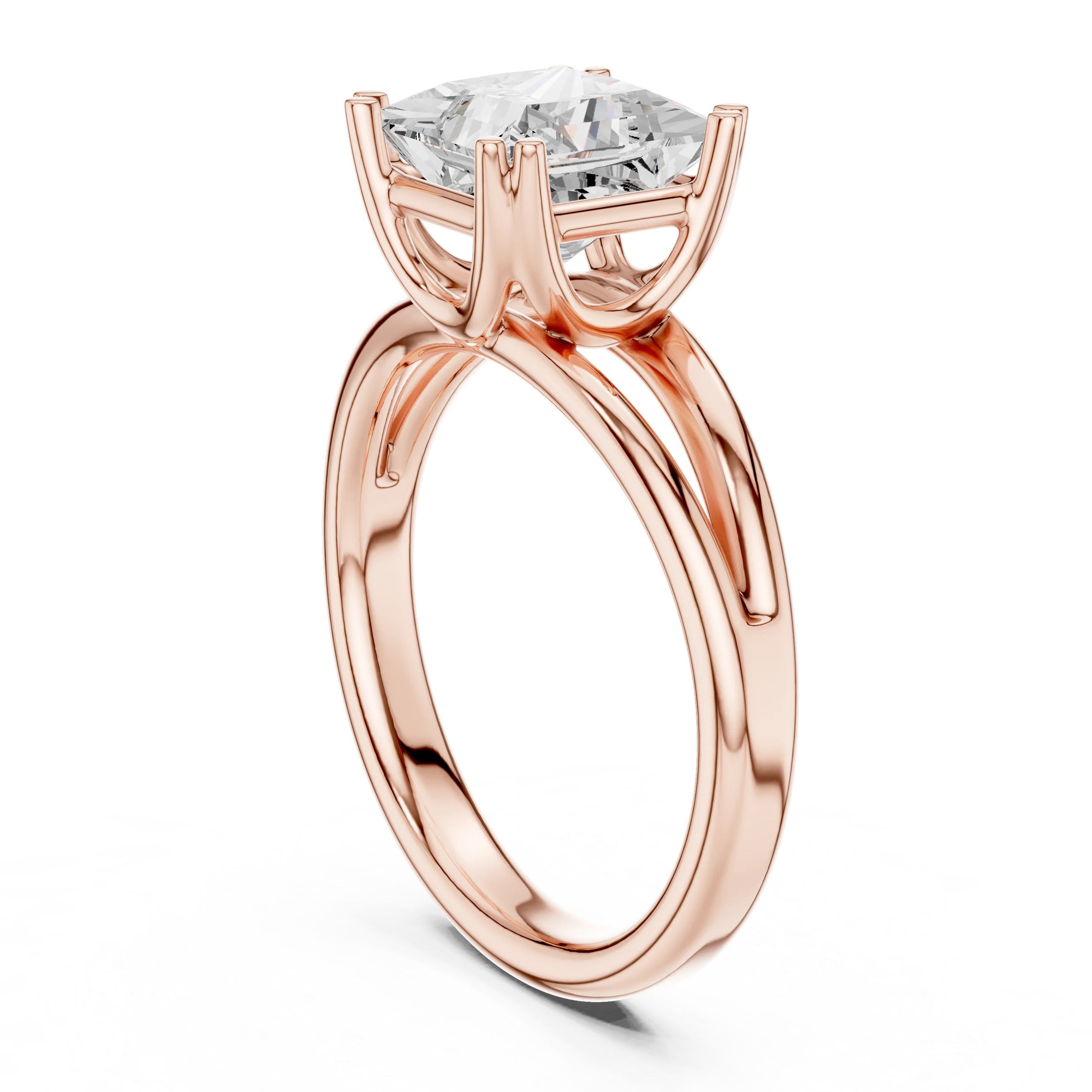 Princess Shape Diamond Solitaire Engagement Ring