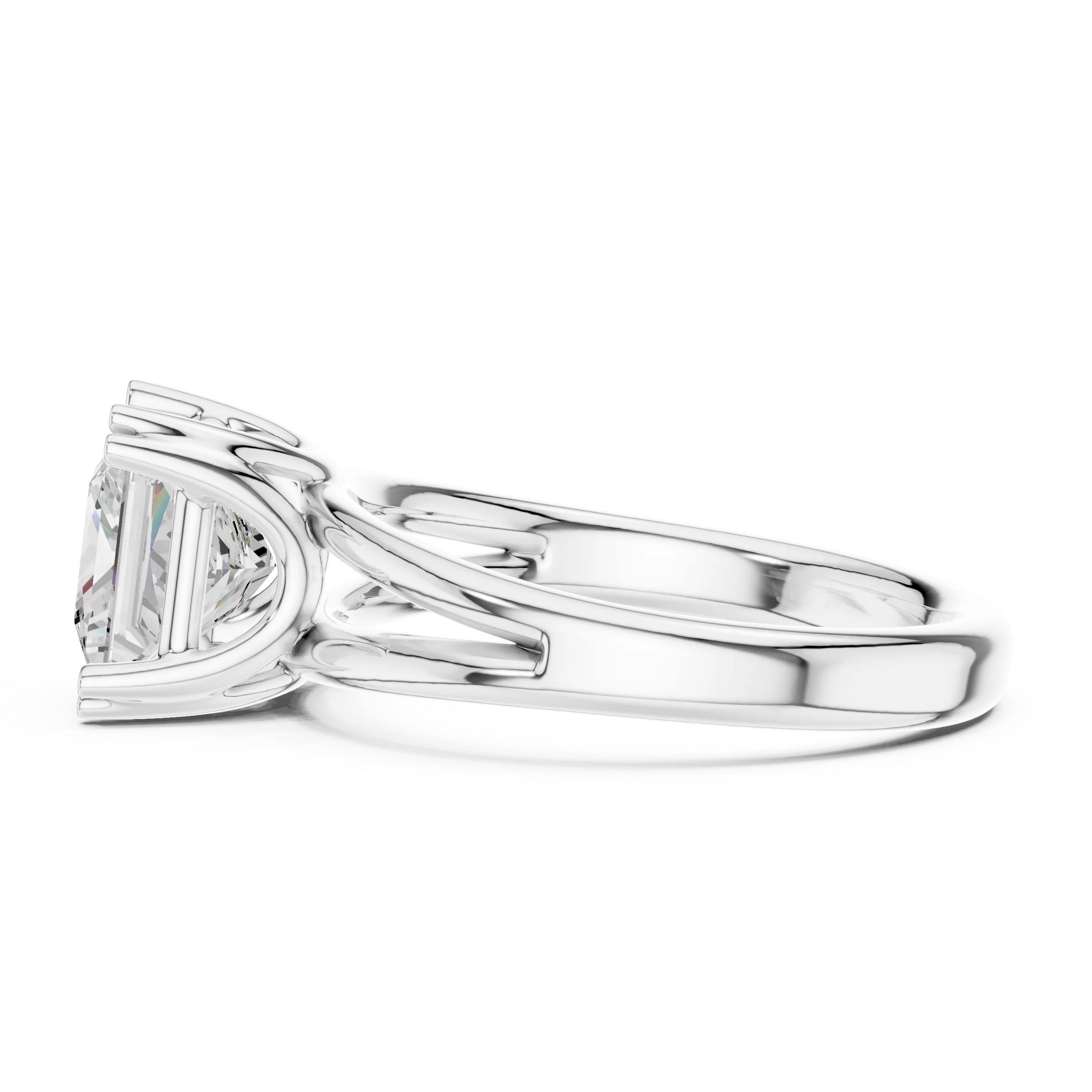 Princess Shape Diamond Solitaire Engagement Ring