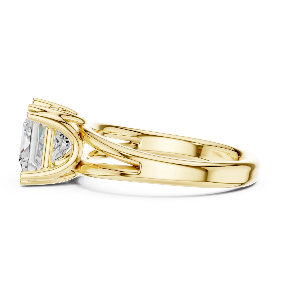 Princess Shape Diamond Solitaire Engagement Ring