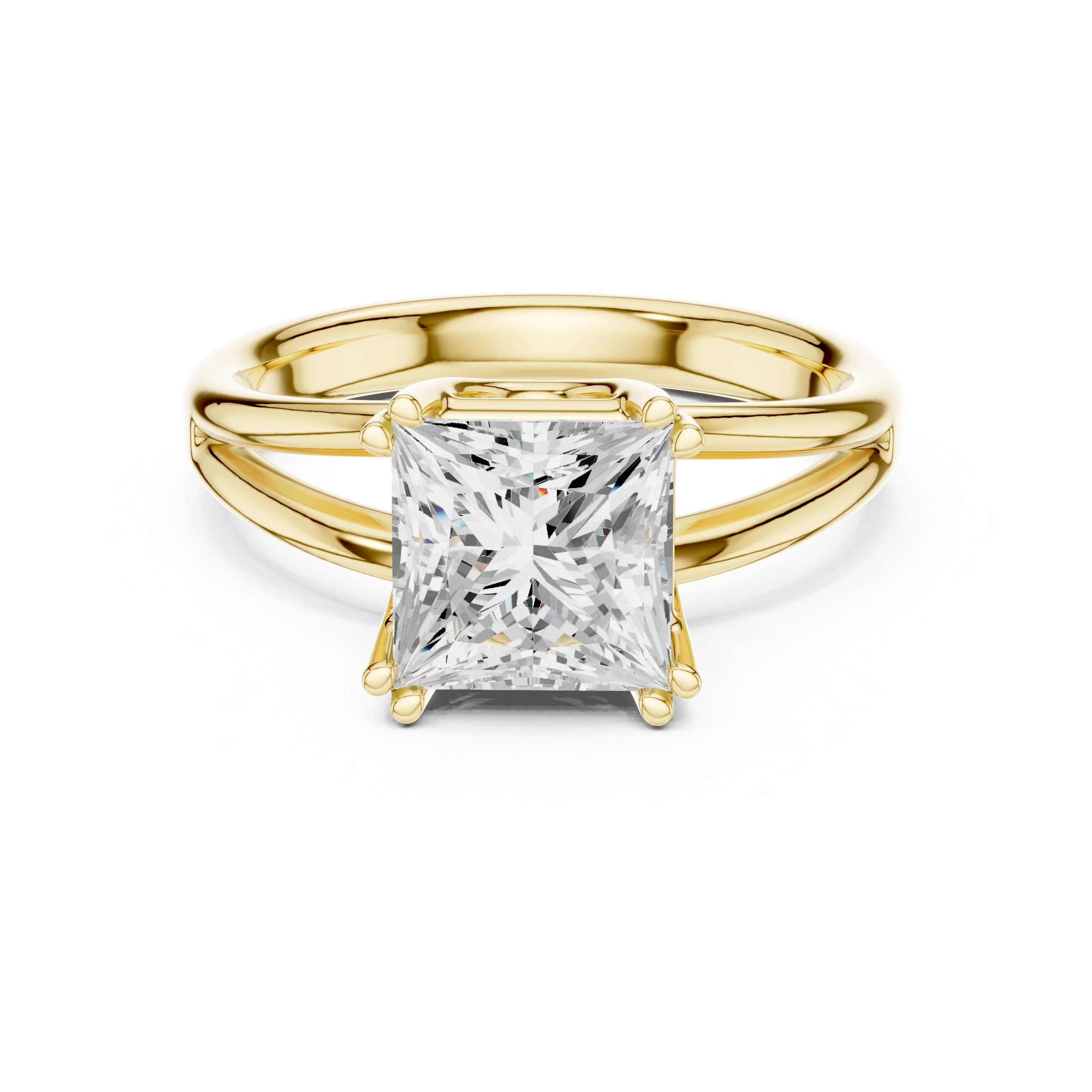 Princess Shape Diamond Solitaire Engagement Ring