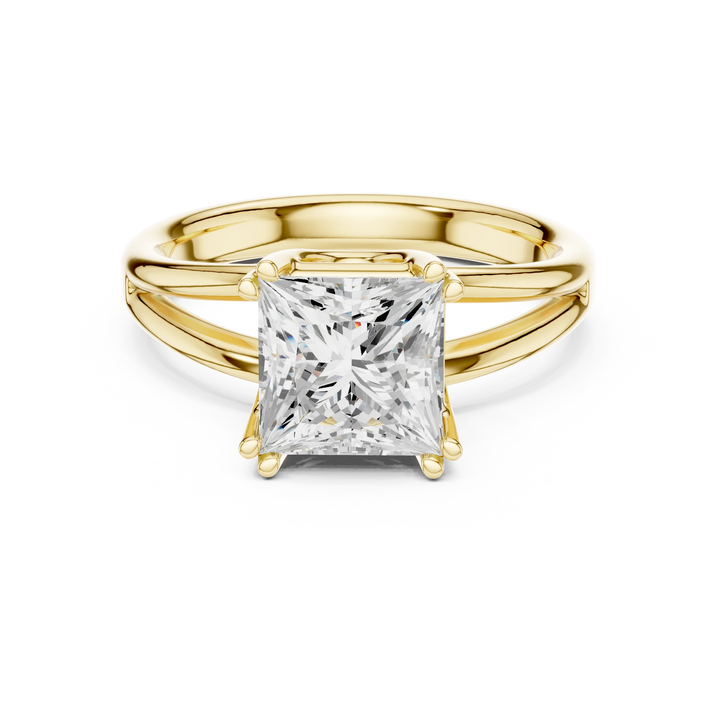 Princess Shape Diamond Solitaire Engagement Ring
