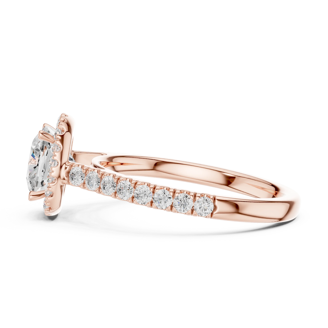 Cushion Shape Diamond Halo Engagement Ring