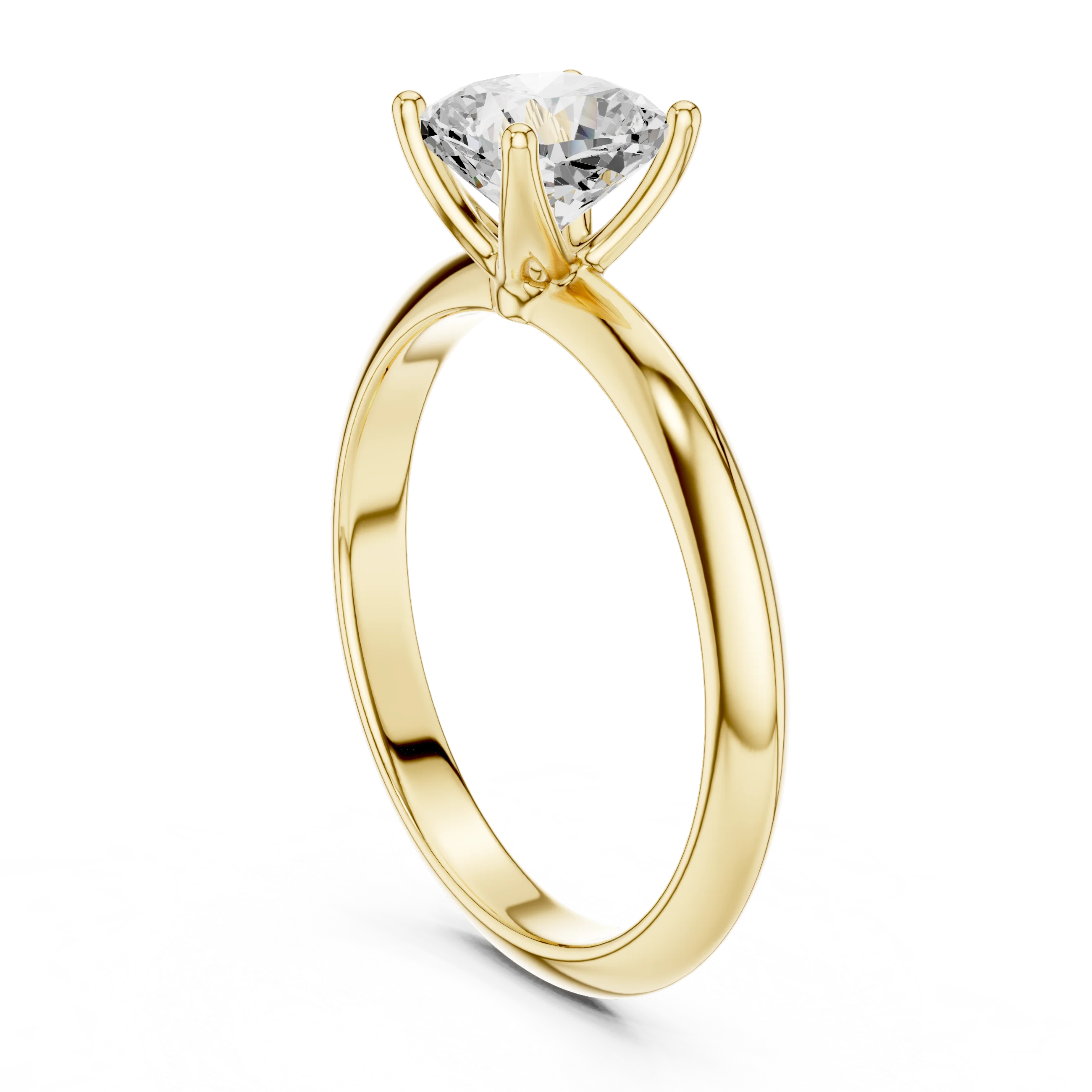 Cushion Cut Diamond Solitaire Engagement Ring