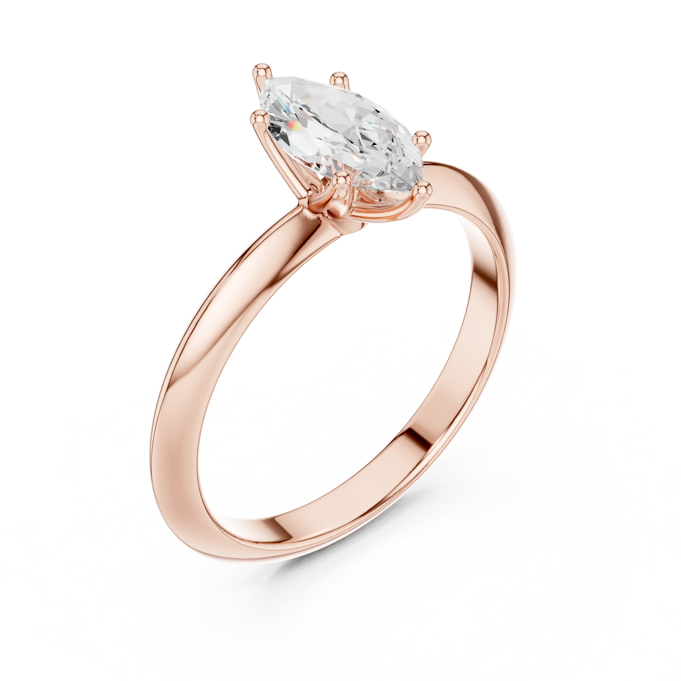 Marquise Cut Diamond Solitaire Engagement Ring