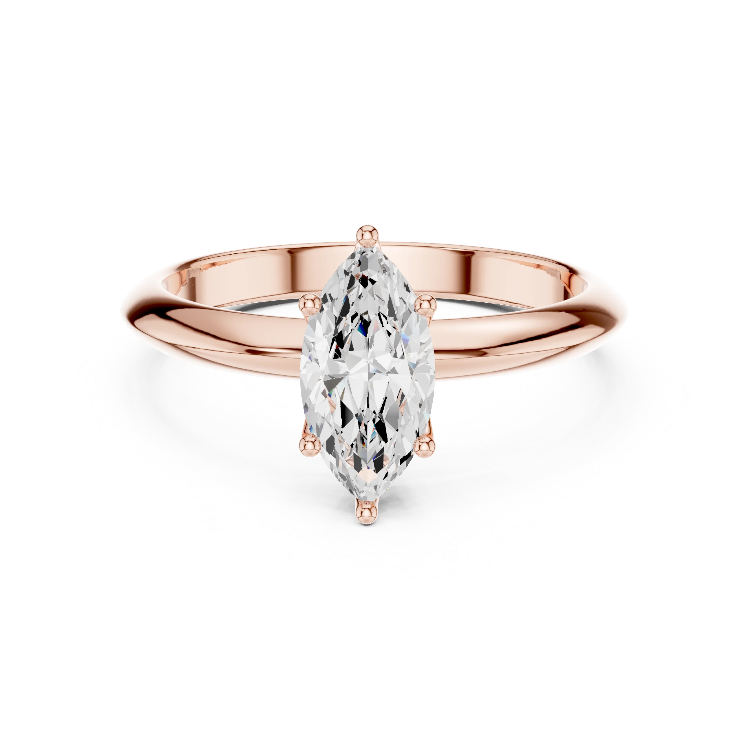 Marquise Cut Diamond Solitaire Engagement Ring