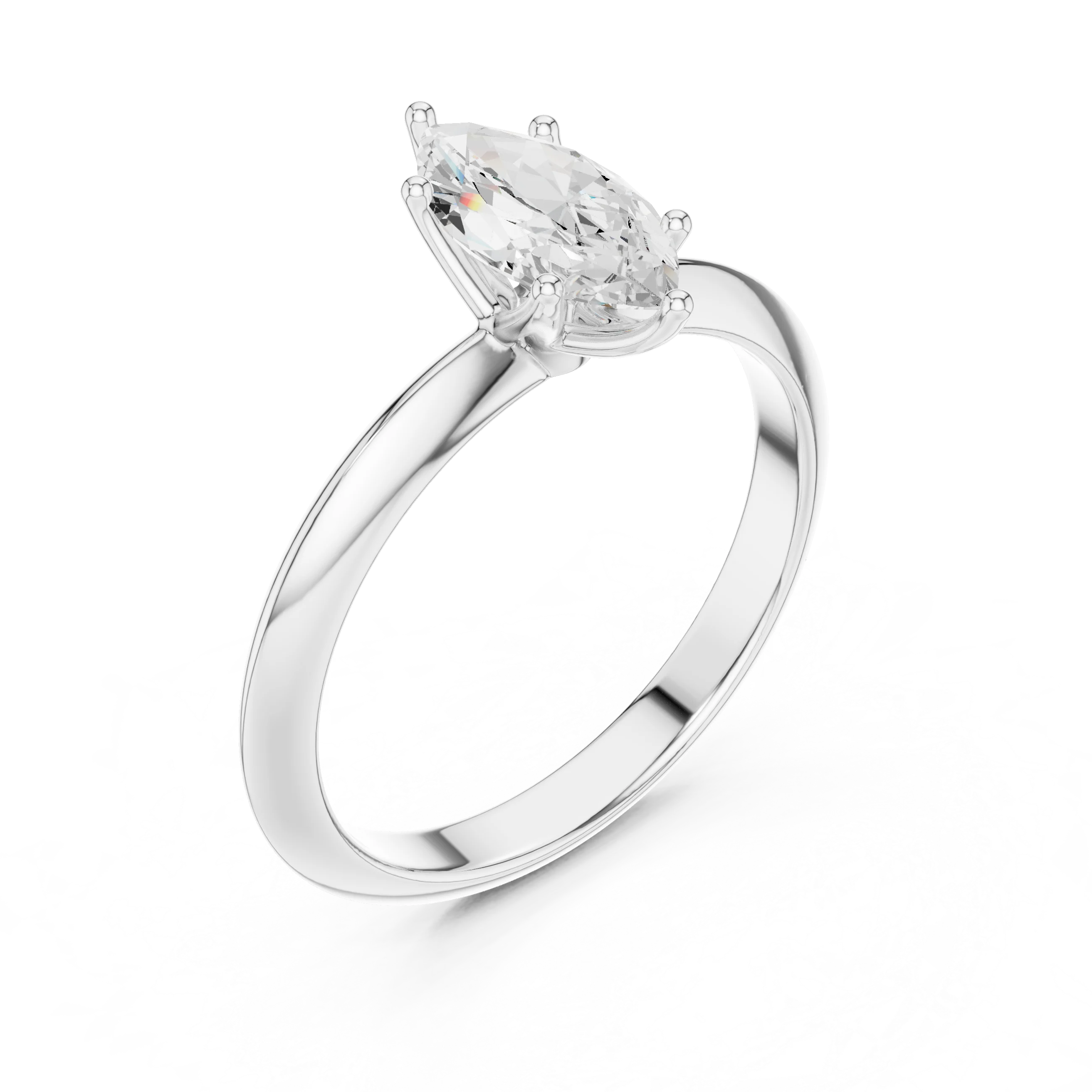 Marquise Cut Diamond Solitaire Engagement Ring