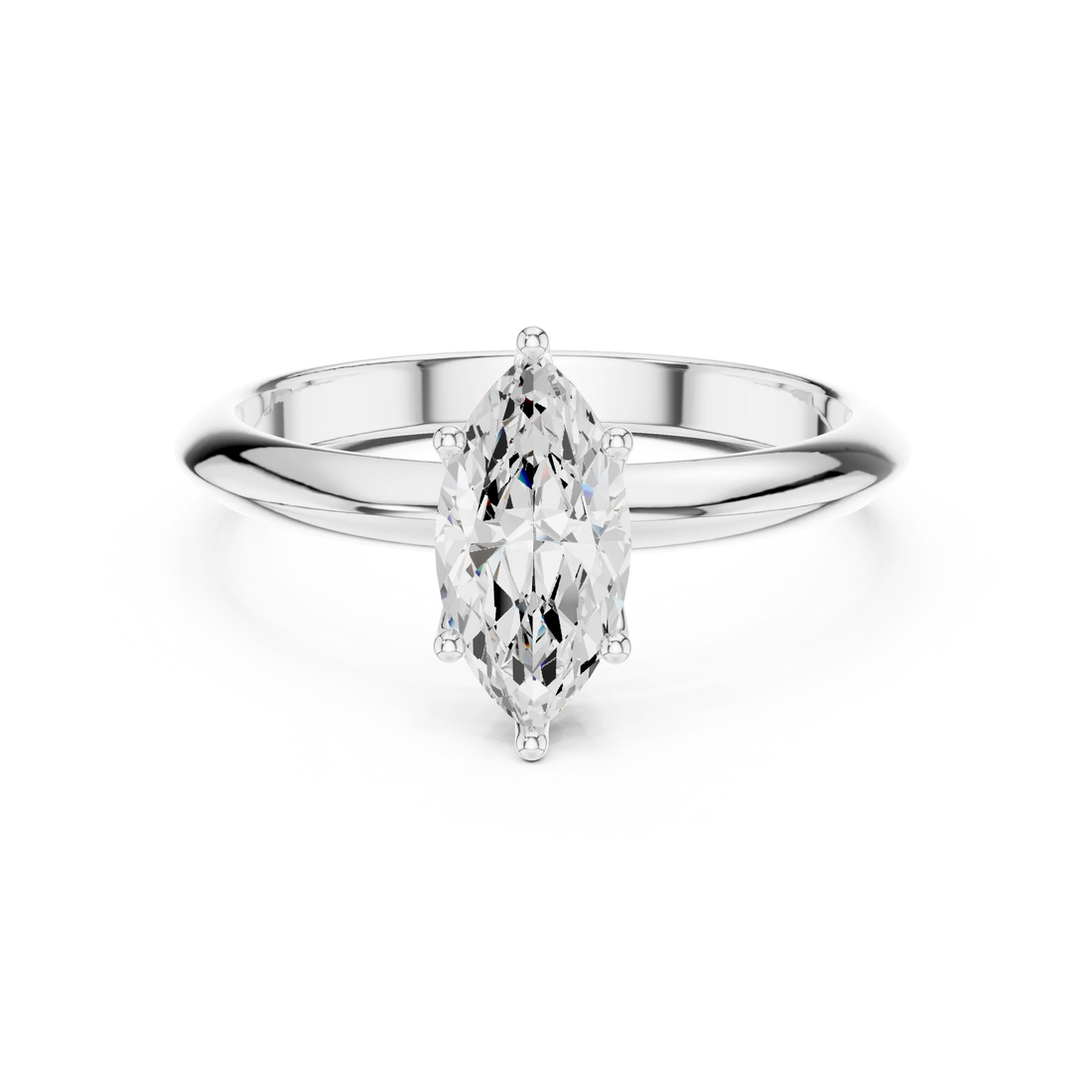 Marquise Cut Diamond Solitaire Engagement Ring