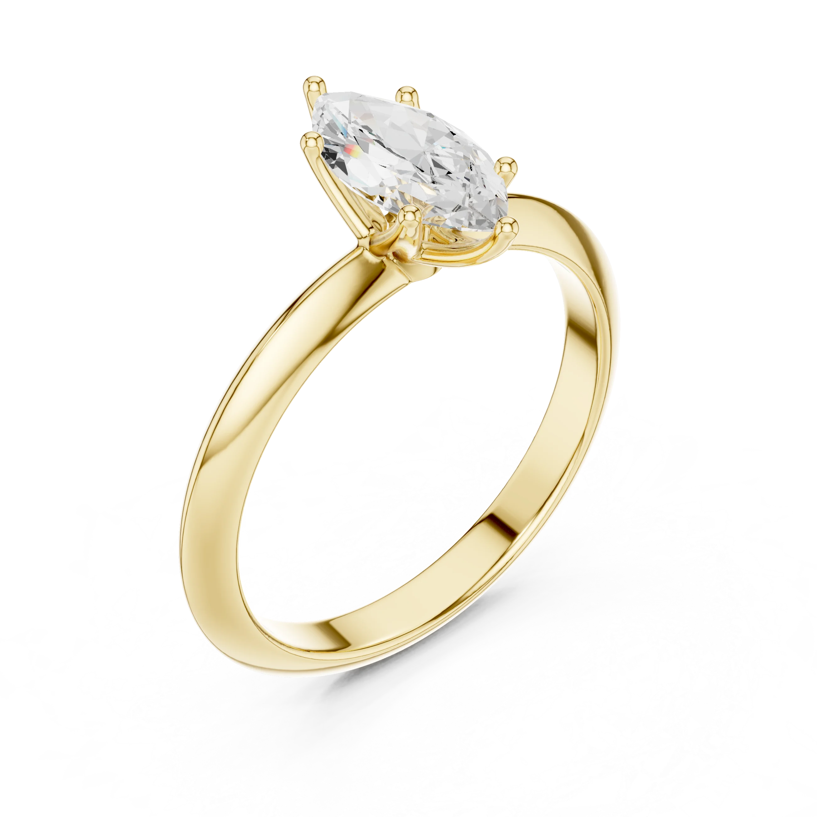 Marquise Cut Diamond Solitaire Engagement Ring