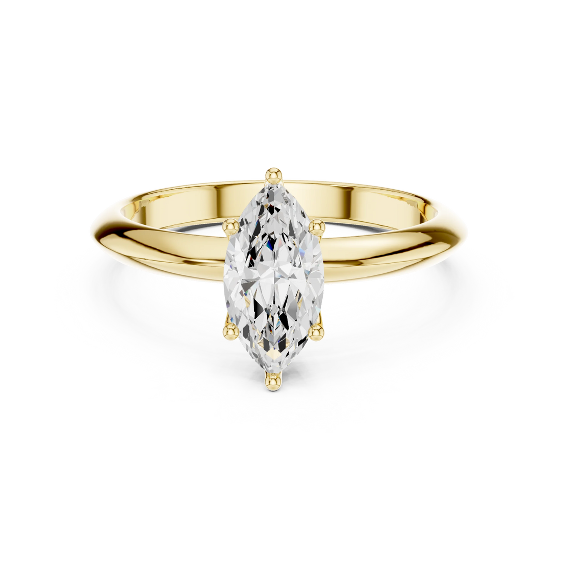 Marquise Cut Diamond Solitaire Engagement Ring