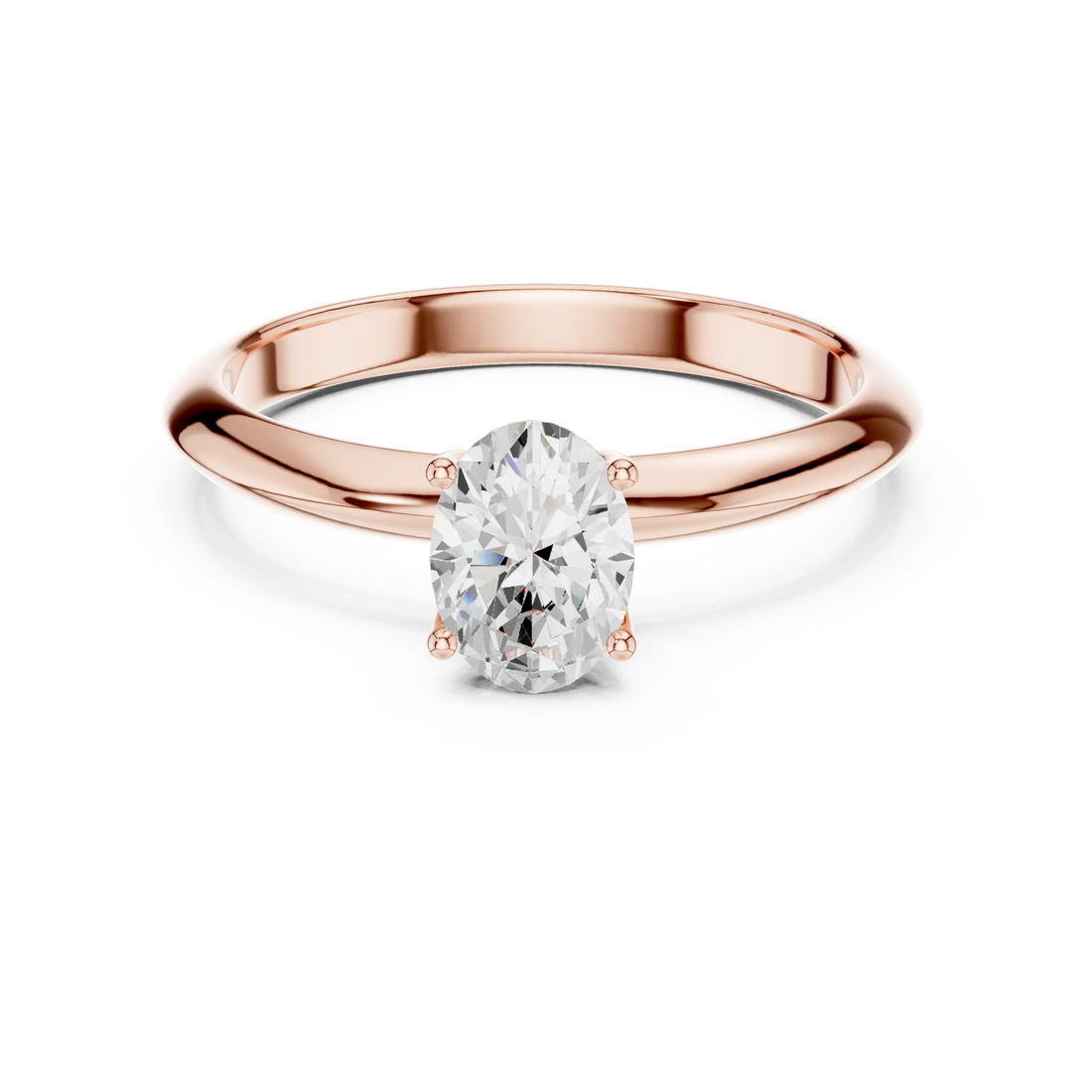 Oval Cut Diamond Solitaire Engagement Ring