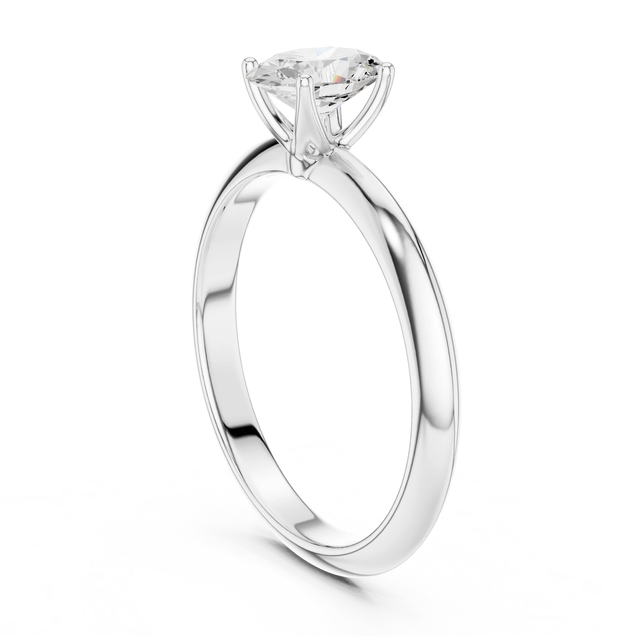 Oval Cut Diamond Solitaire Engagement Ring