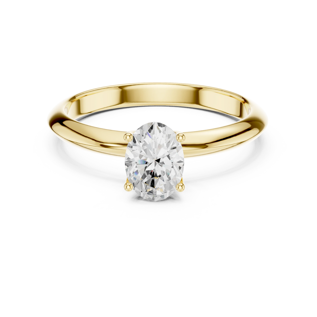 Oval Cut Diamond Solitaire Engagement Ring