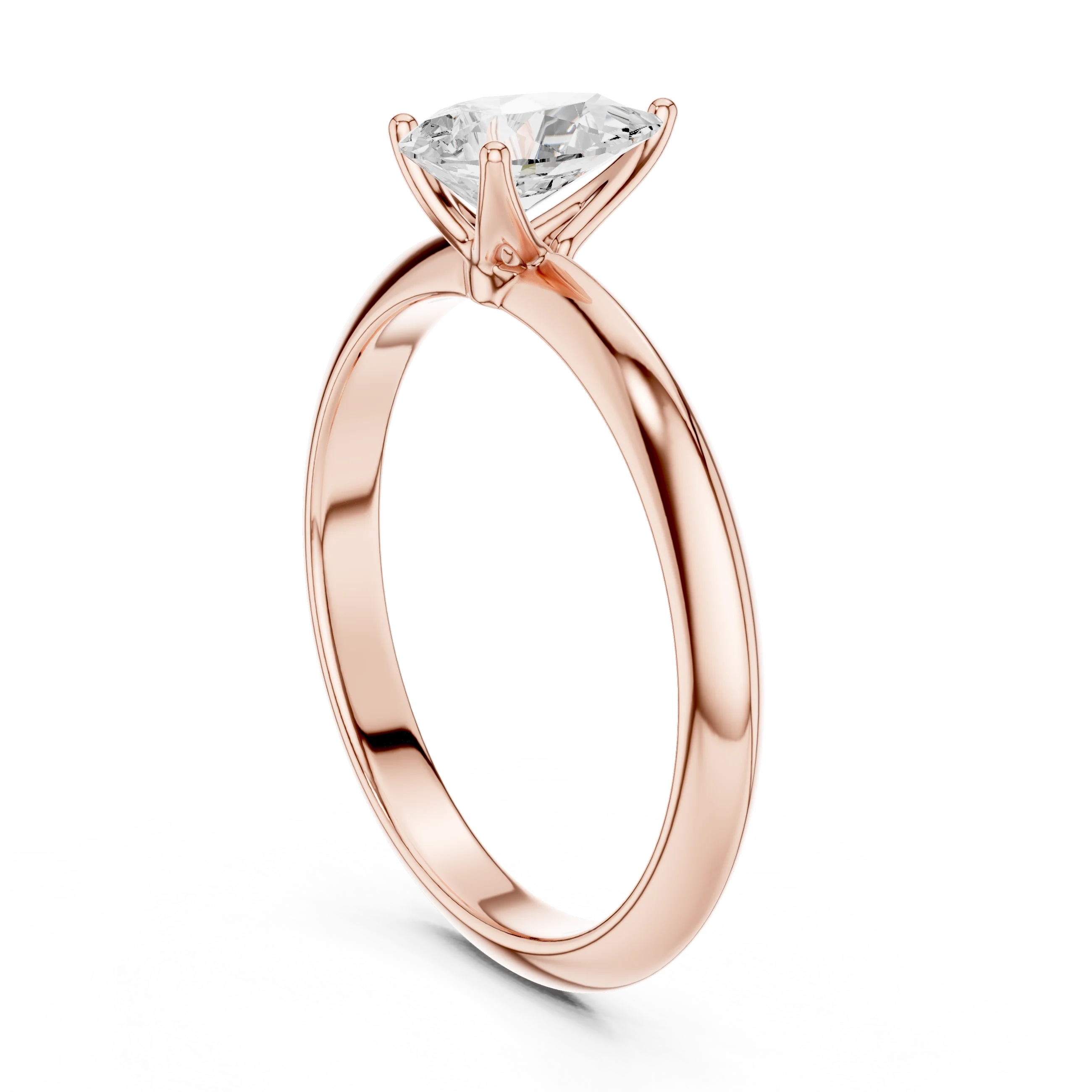 Pear Cut Diamond Solitaire Engagement Ring