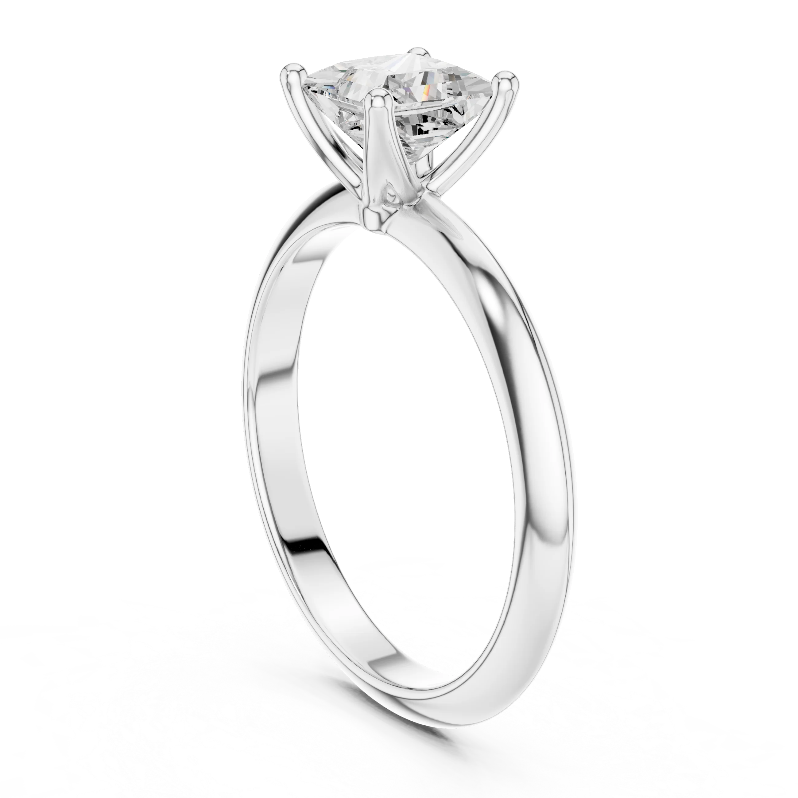 Princess Cut Diamond Solitaire Engagement Ring