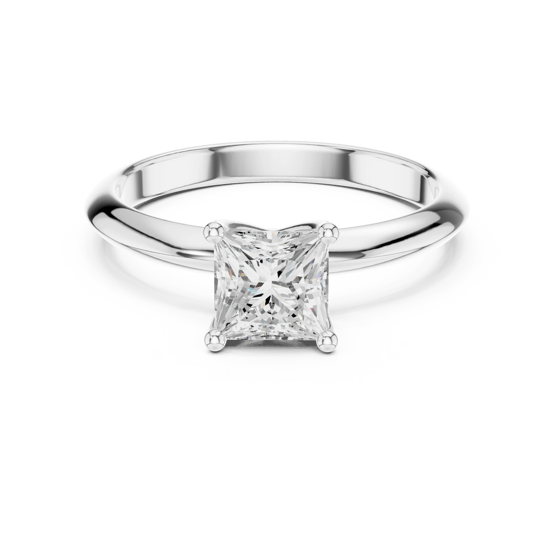 Princess Cut Diamond Solitaire Engagement Ring