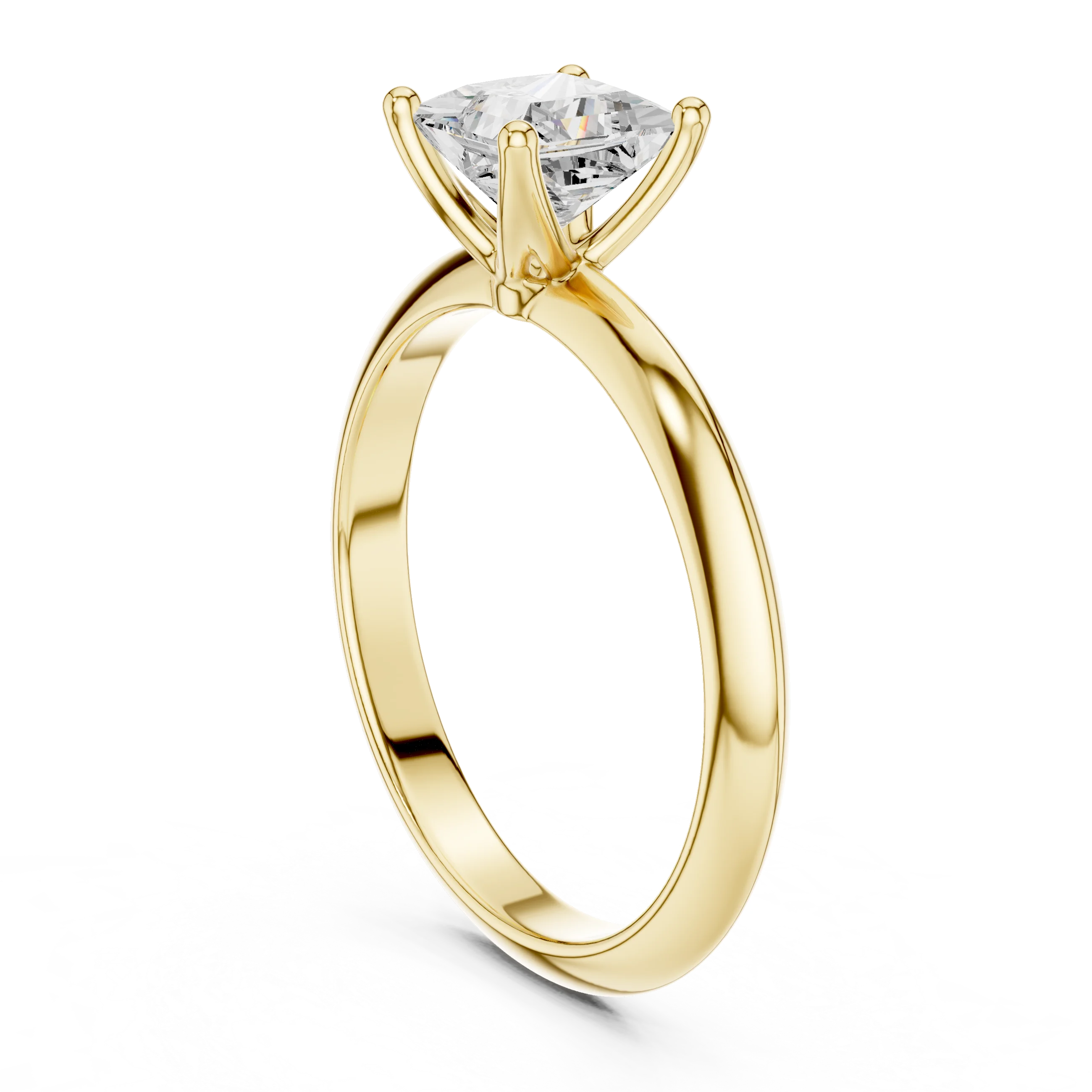 Princess Cut Diamond Solitaire Engagement Ring