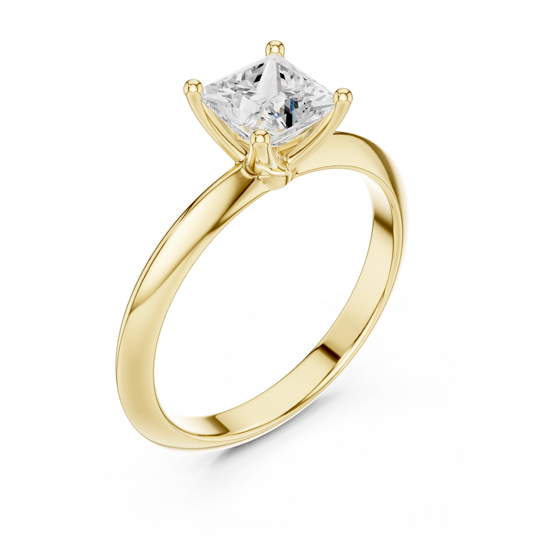 Princess Cut Diamond Solitaire Engagement Ring