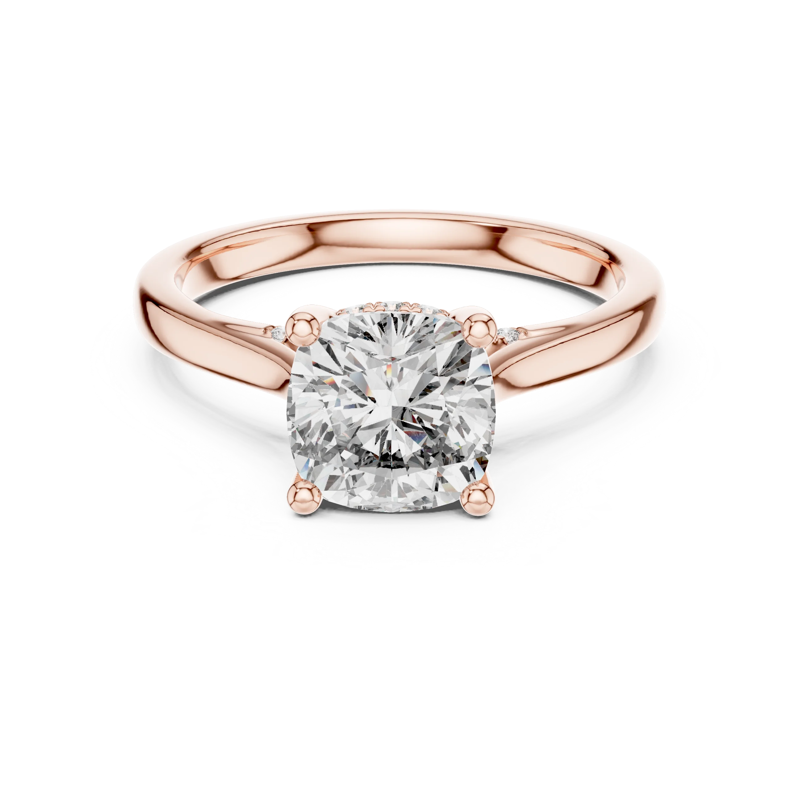 Cushion Cut Solitaire Diamond Ring