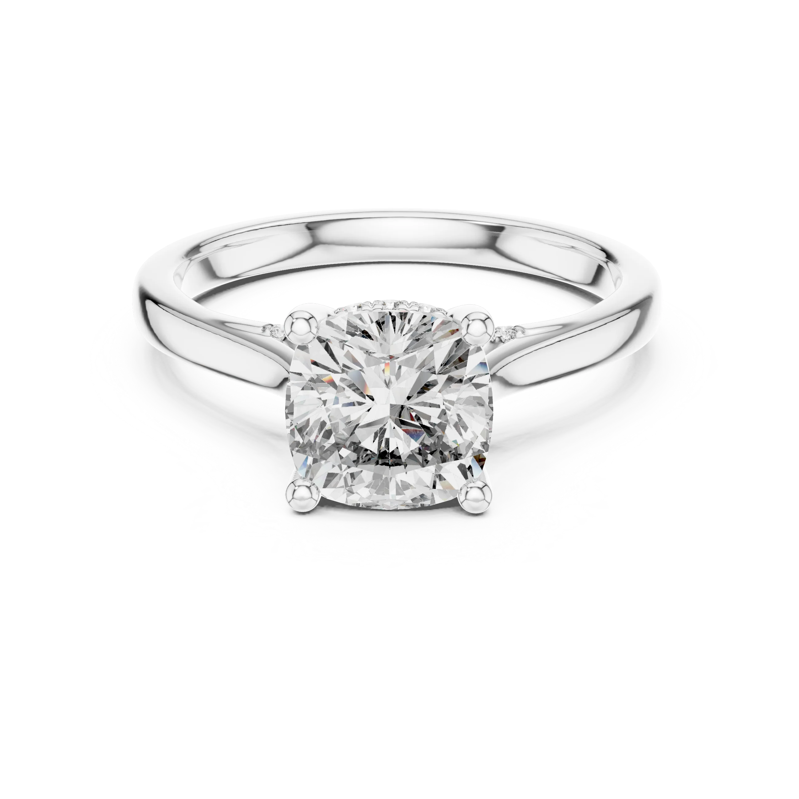 Cushion Cut Solitaire Diamond Ring