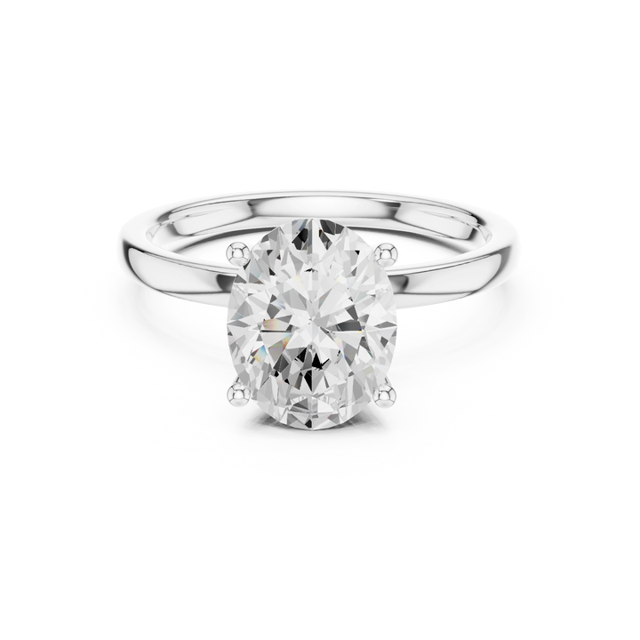 Oval Cut Diamond Solitaire Engagement Ring