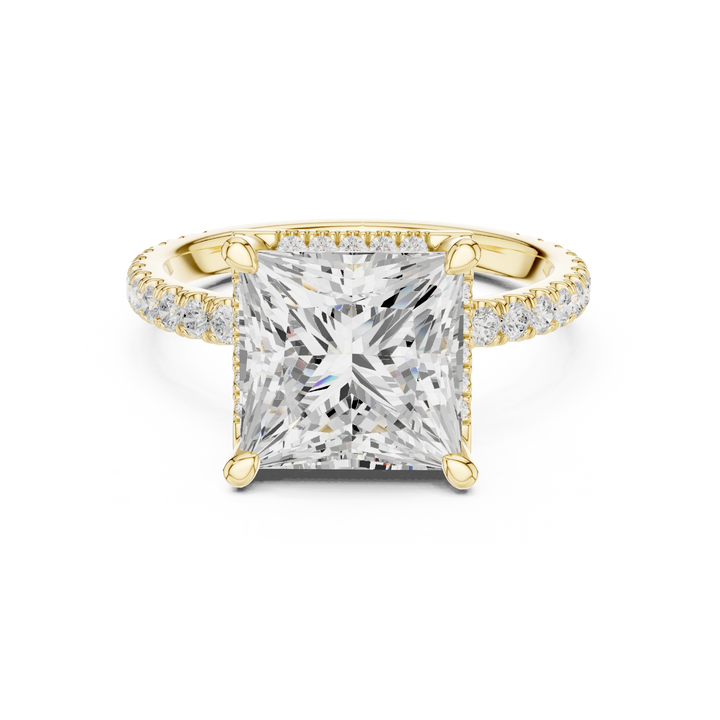 Princess Diamond Hidden Halo Engagement Ring