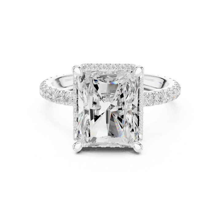Radiant Diamond Hidden Halo Engagement Ring