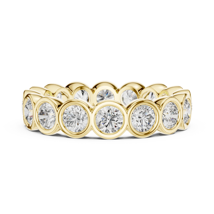 Round Bezel Set Full Eternity Diamond Band