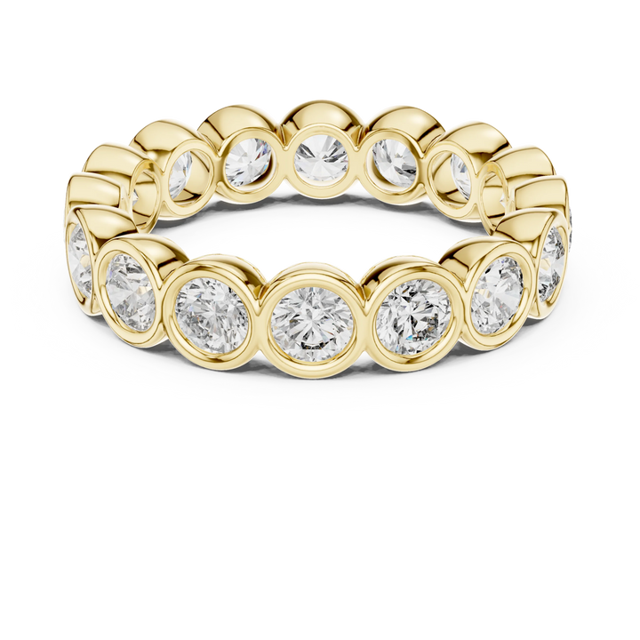 Round Bezel Set Full Eternity Diamond Band