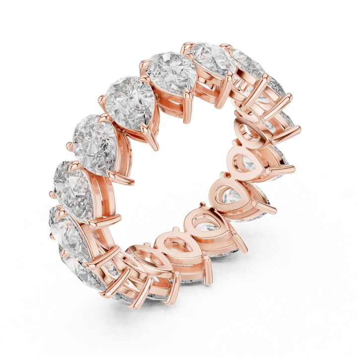Pear-Cut Diamond Eternity Band