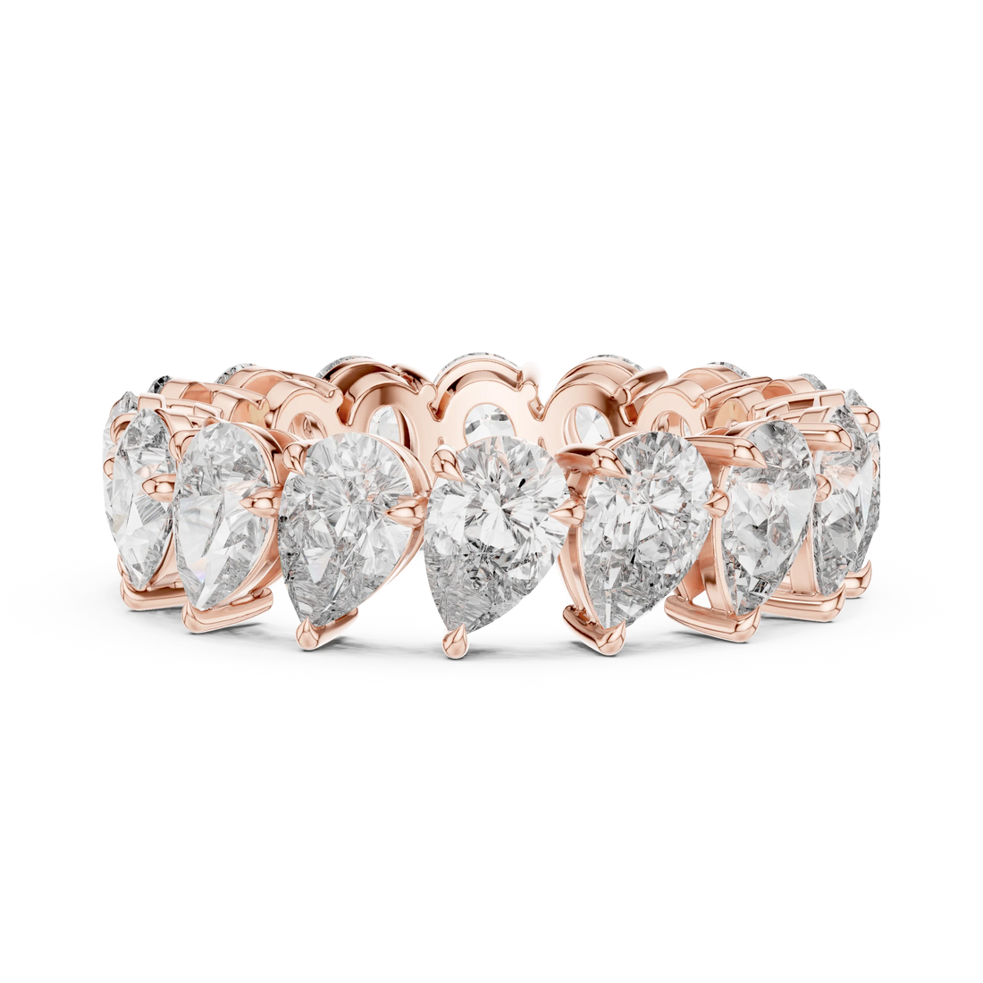 Pear-Cut Diamond Eternity Band
