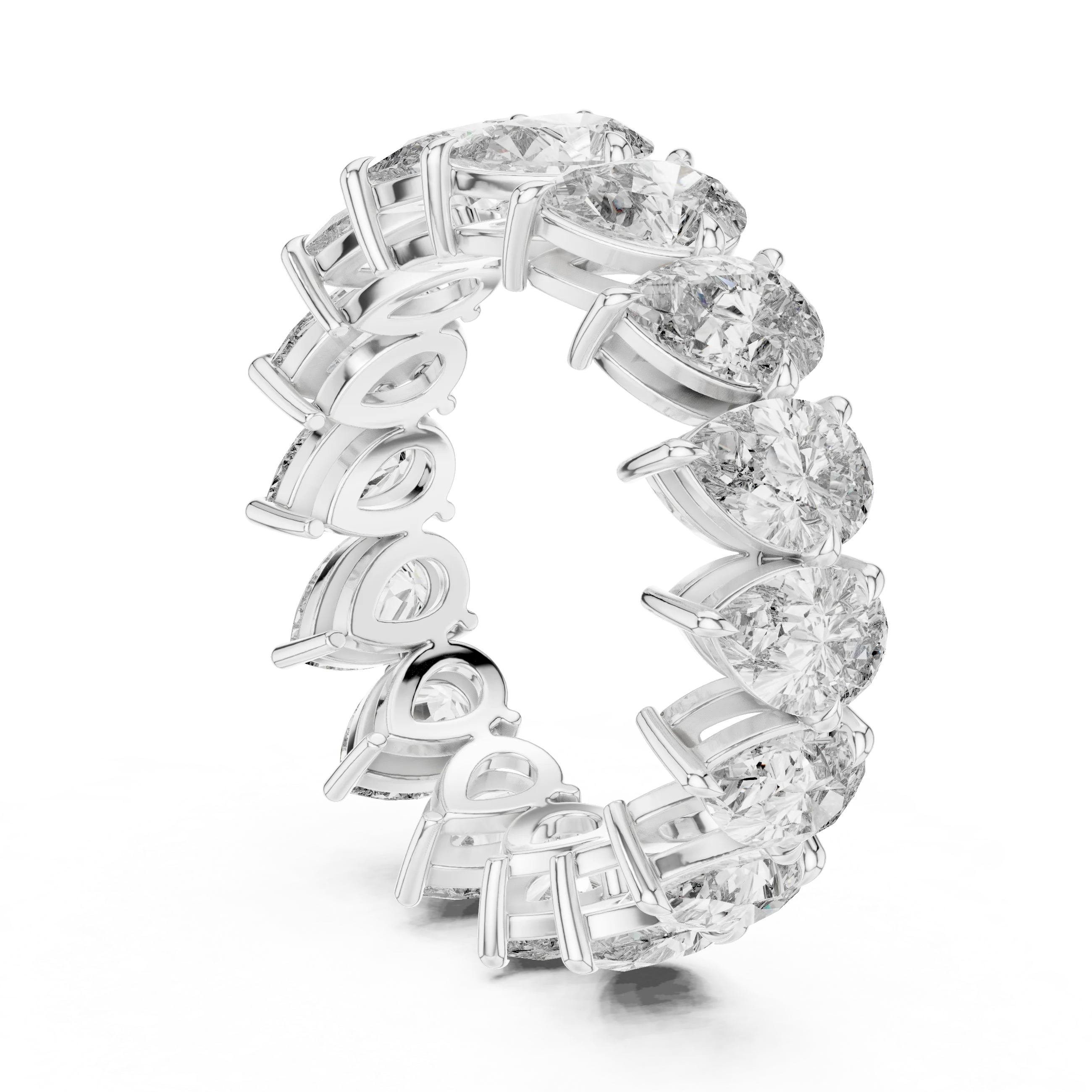 Pear-Cut Diamond Eternity Band