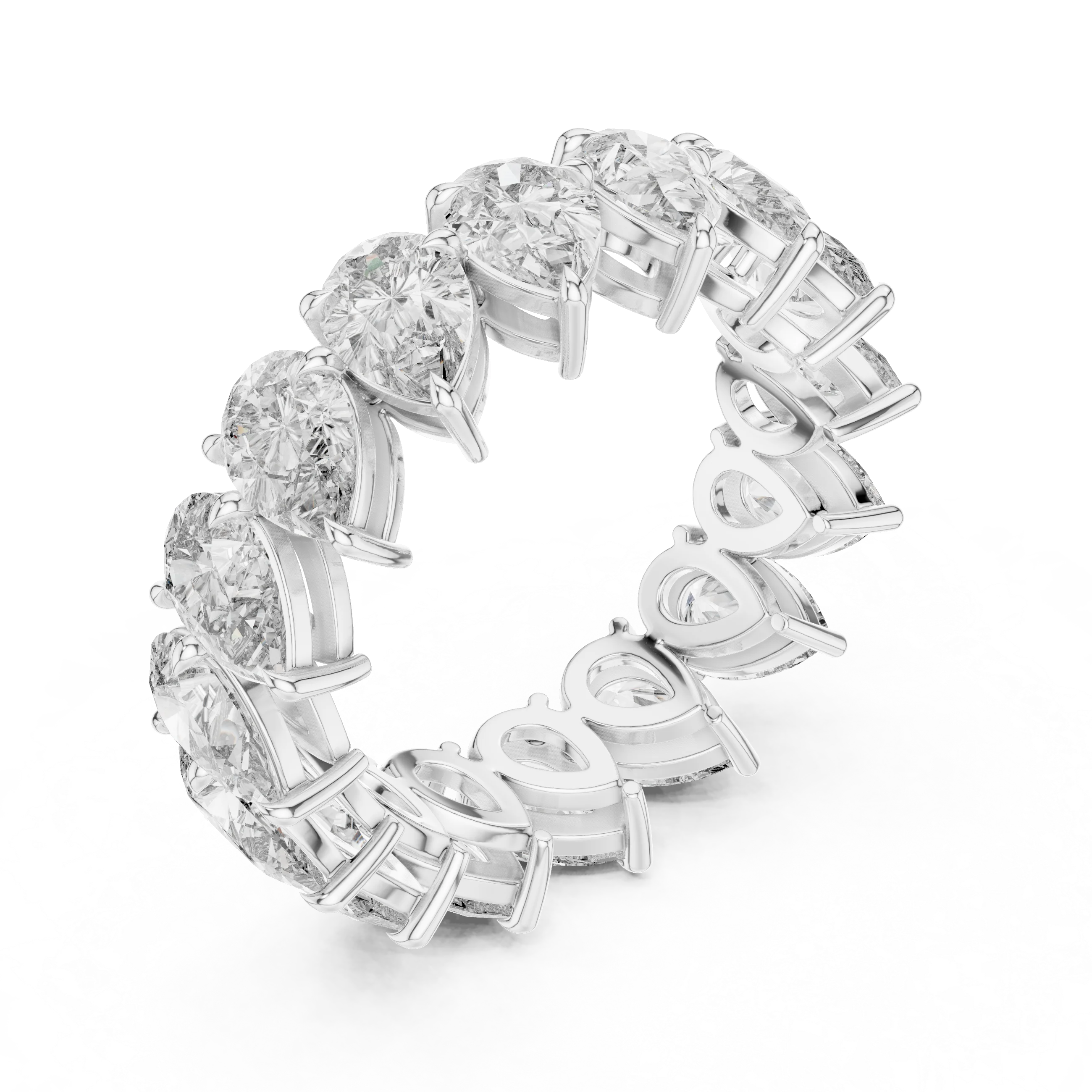 Pear-Cut Diamond Eternity Band