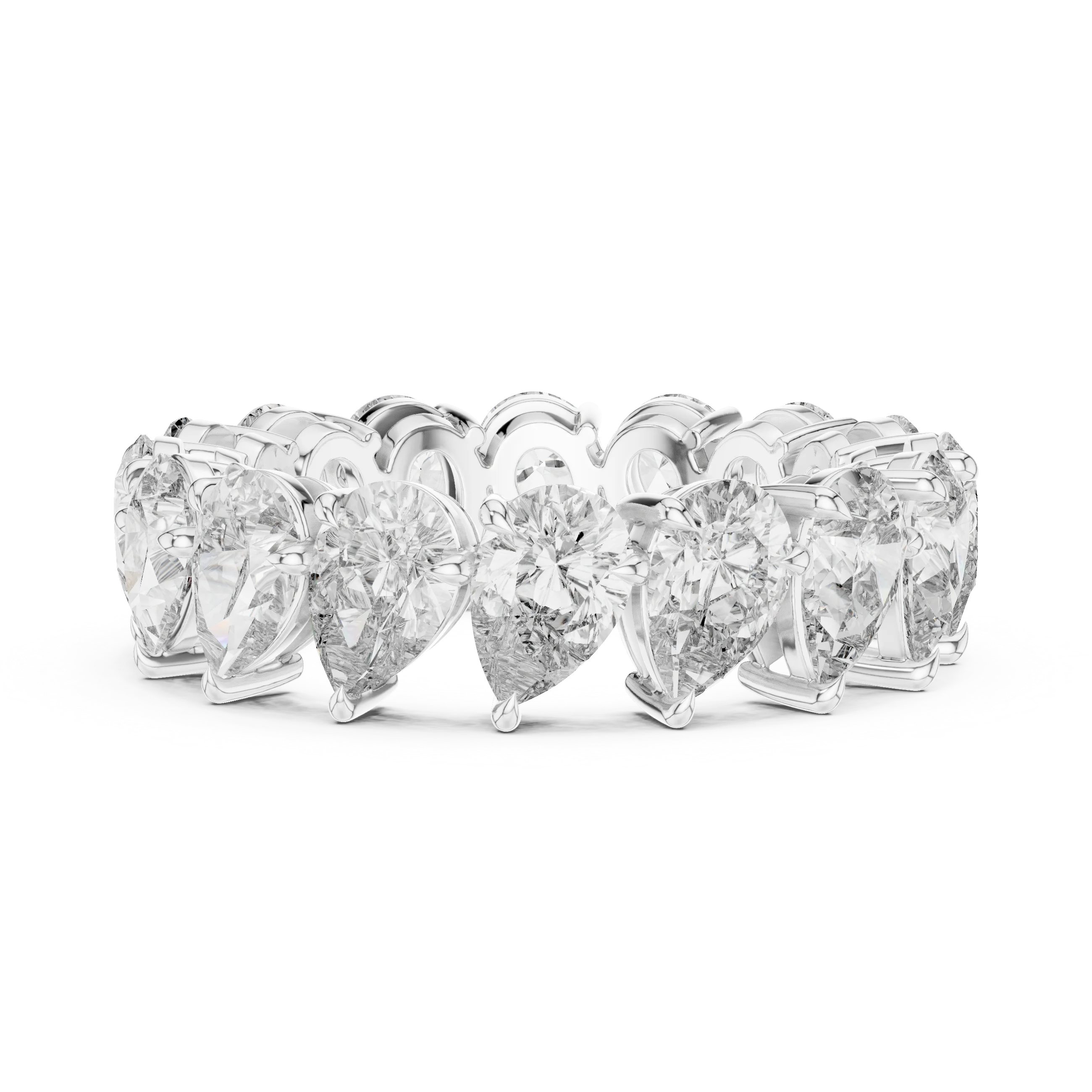 Pear-Cut Diamond Eternity Band