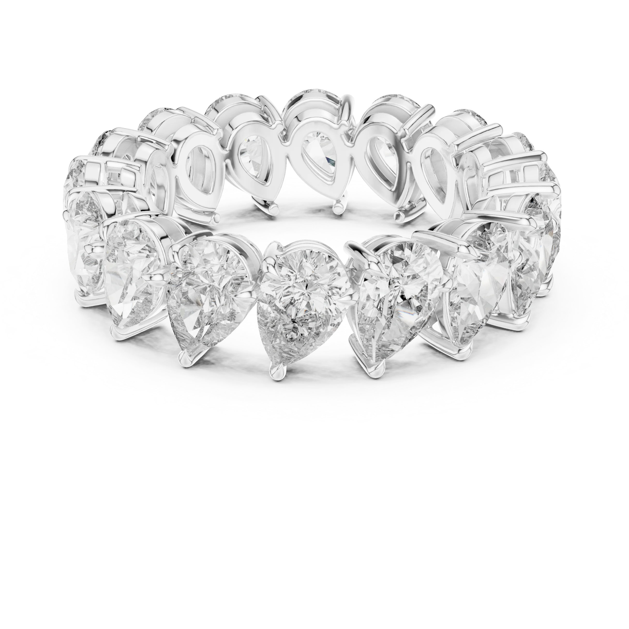 Pear-Cut Diamond Eternity Band