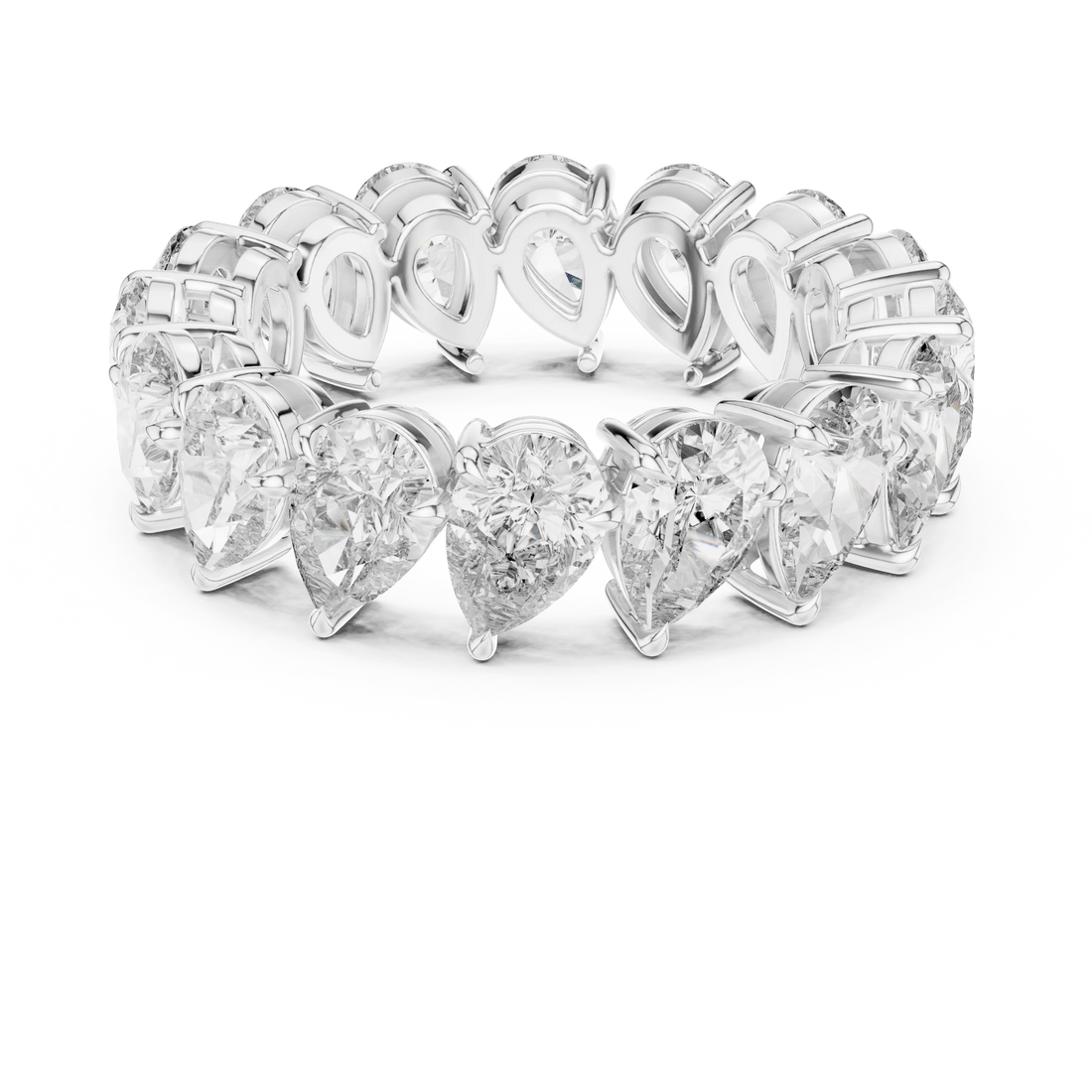 Pear-Cut Diamond Eternity Band