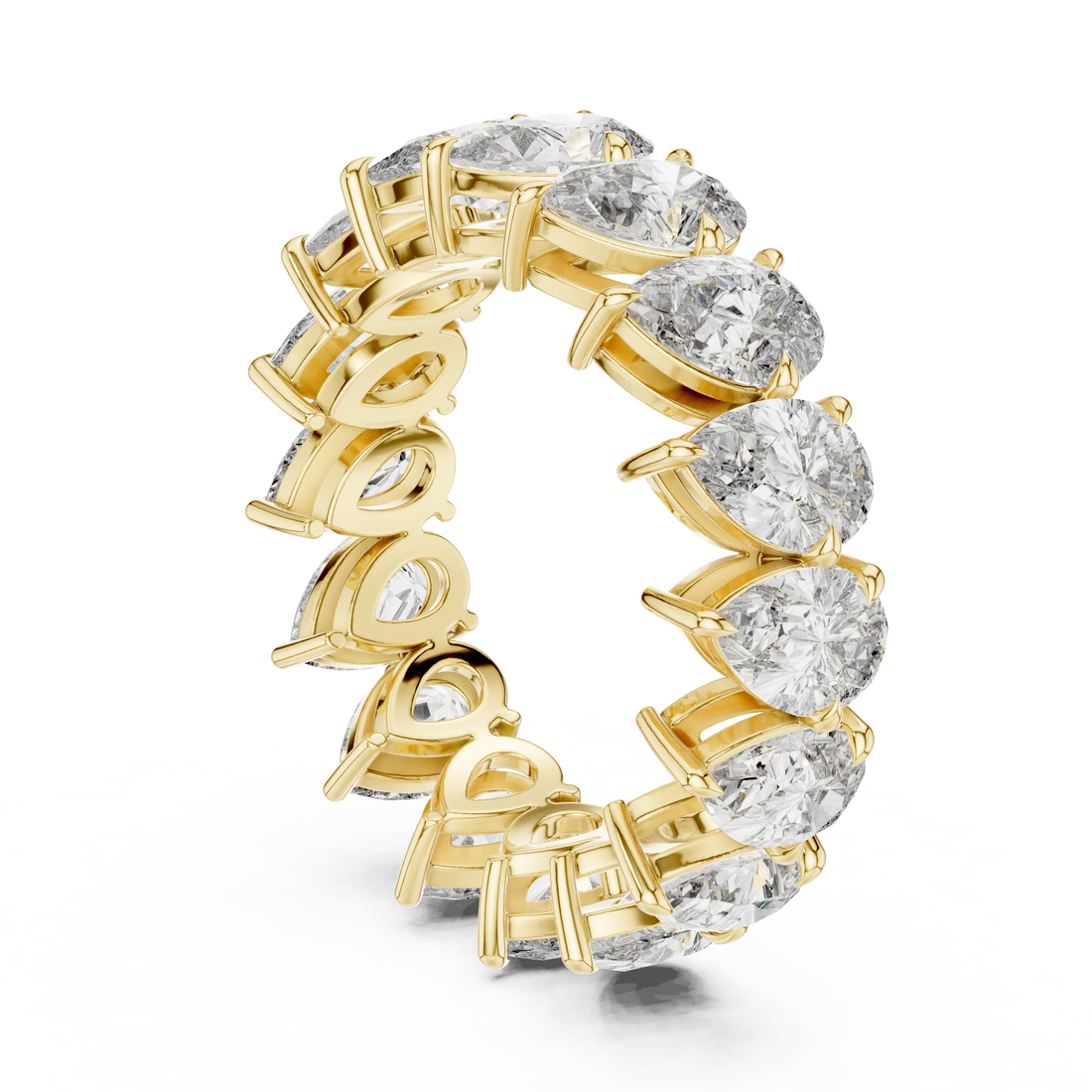 Pear-Cut Diamond Eternity Band
