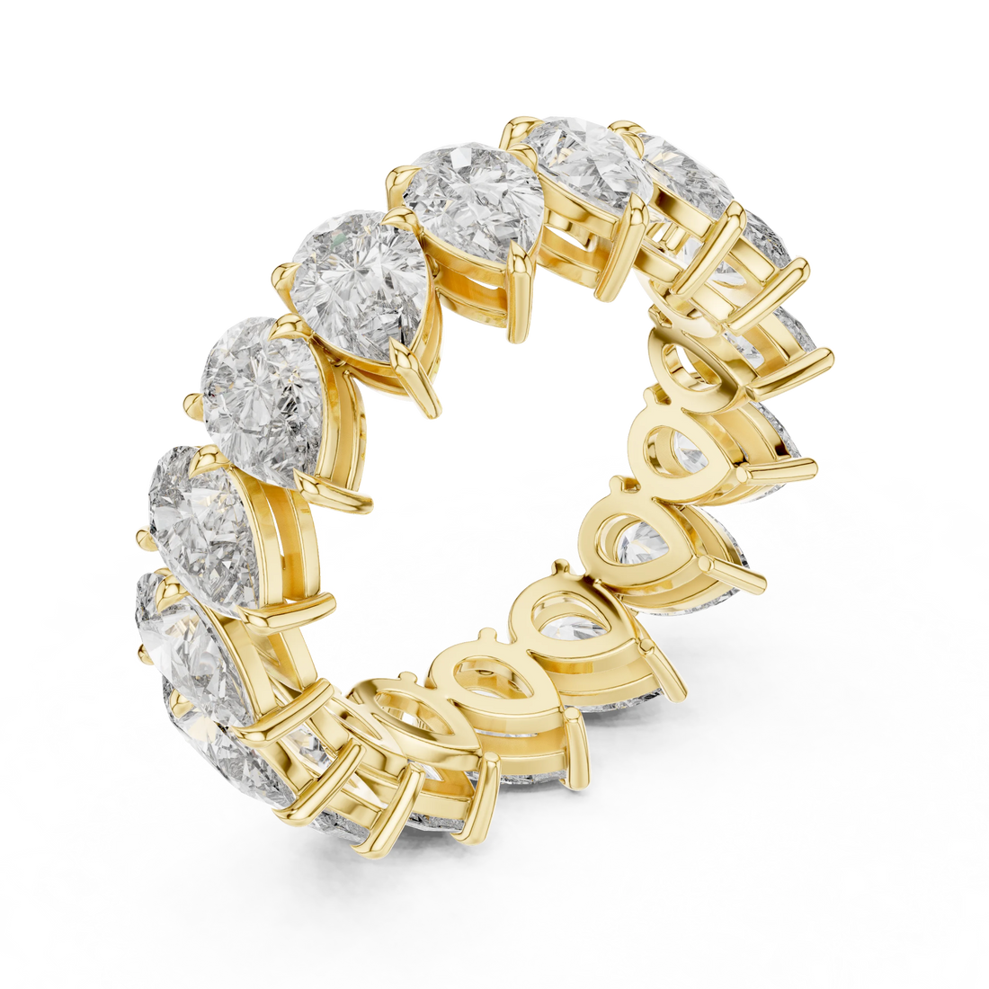 Pear-Cut Diamond Eternity Band