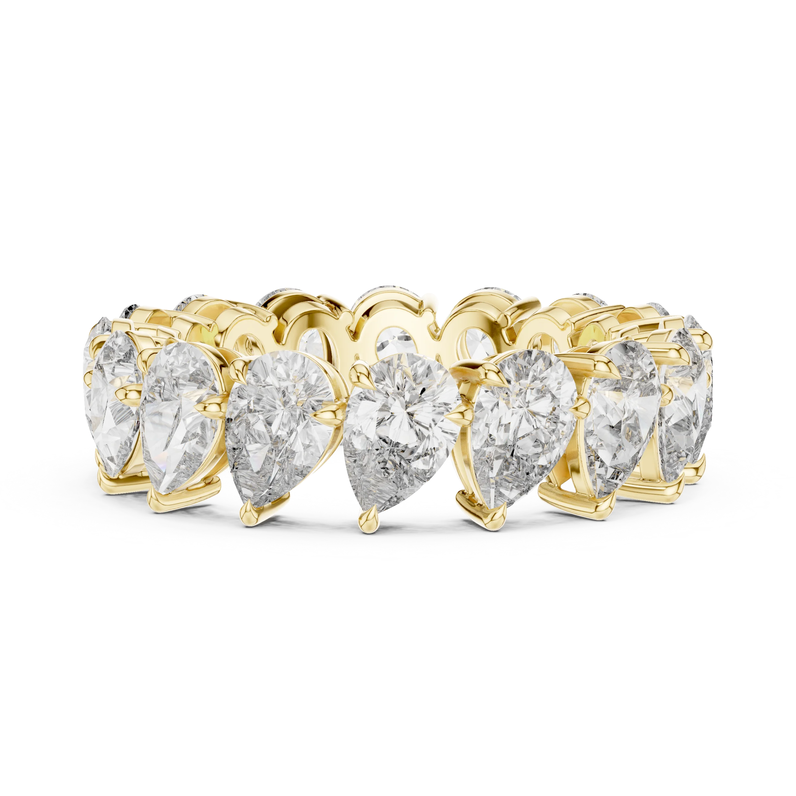 Pear-Cut Diamond Eternity Band