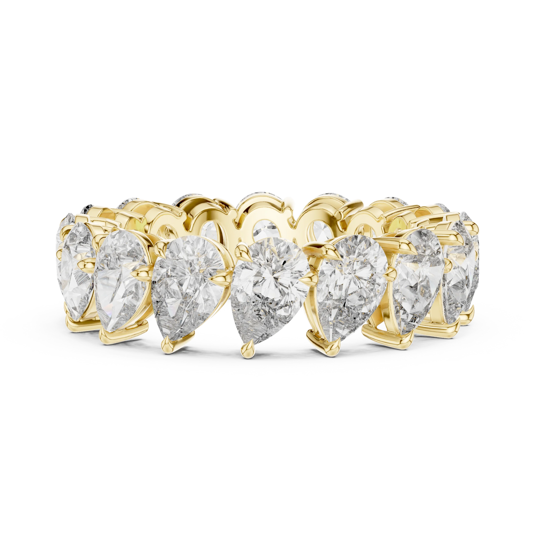 Pear-Cut Diamond Eternity Band