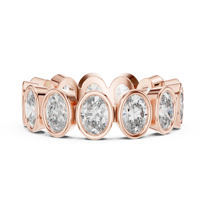 Oval Bezel-Set Diamond Eternity Band