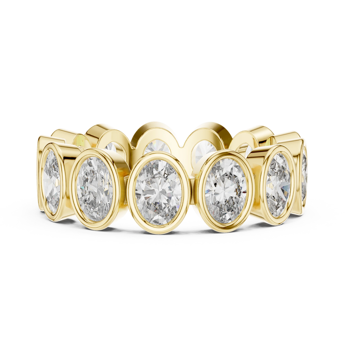 Oval Bezel-Set Diamond Eternity Band