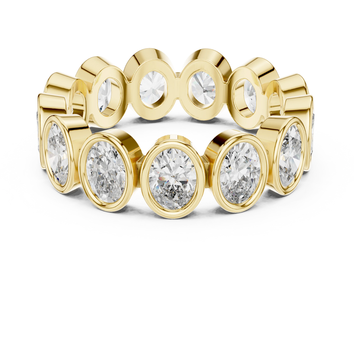 Oval Bezel-Set Diamond Eternity Band