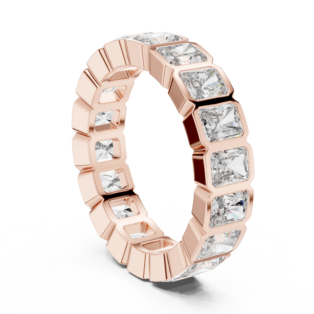 Radiant Bezel-Set Diamond Eternity Band