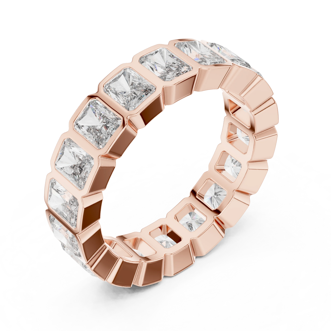 Radiant Bezel-Set Diamond Eternity Band