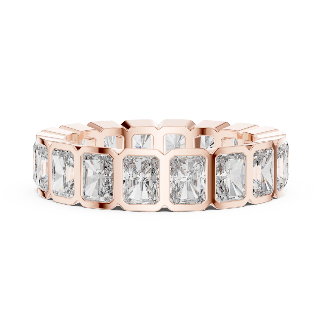 Radiant Bezel-Set Diamond Eternity Band