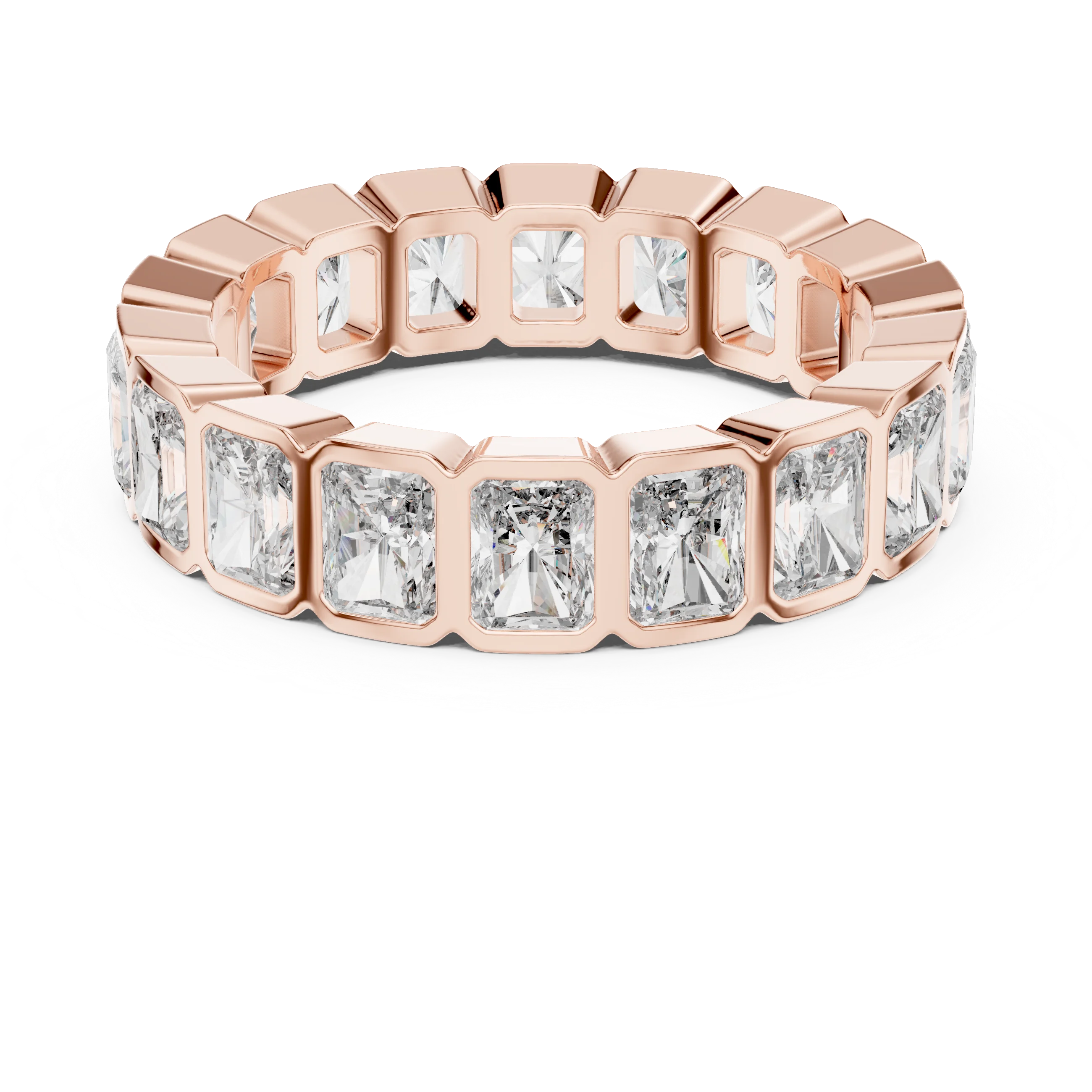Radiant Bezel-Set Diamond Eternity Band