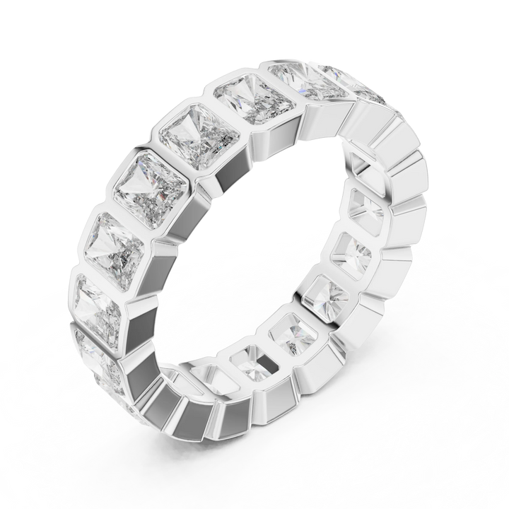 Radiant Bezel-Set Diamond Eternity Band
